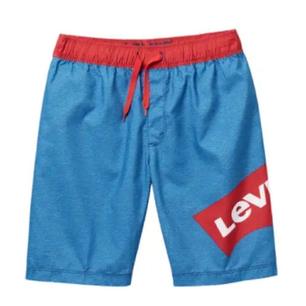 Levi's Batwing Blue and red swim trunks